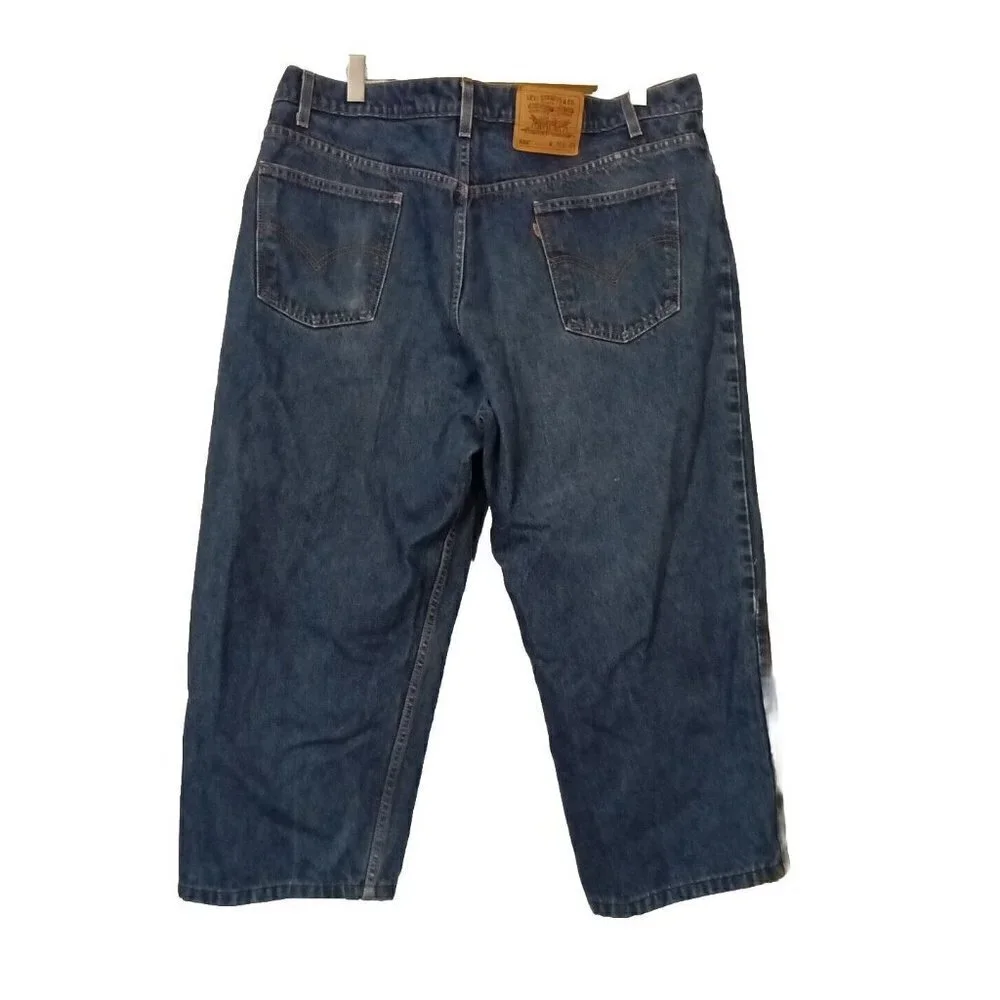 Levis 550 Orange Tab Jeans Size 42 Relaxed Fit 41 X 24 Hemmed
